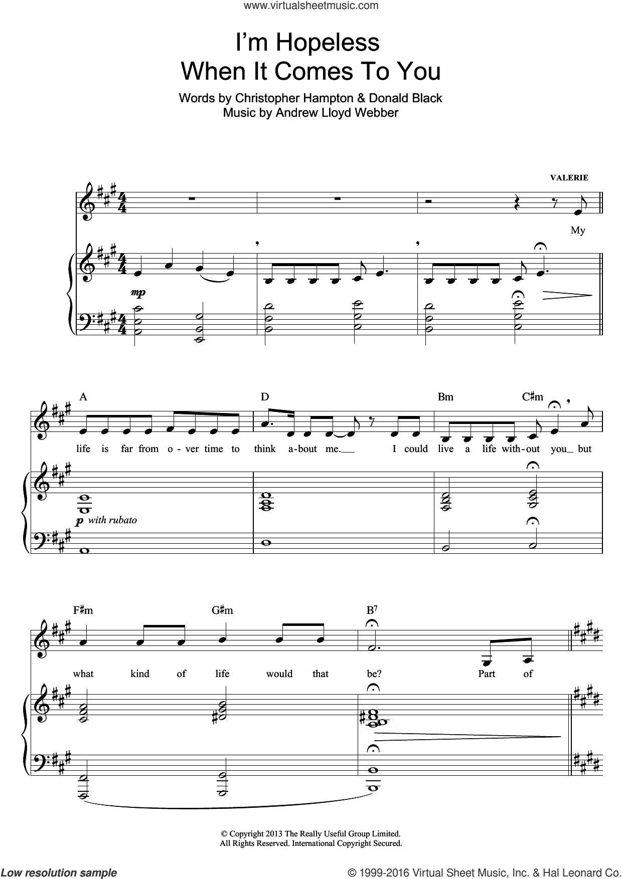 I'm Hopeless When It Comes To You (from Stephen Ward)