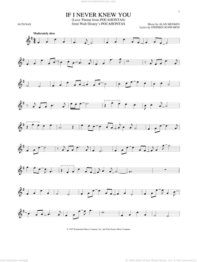 If I Never Knew You (End Title) (from Pocahontas)