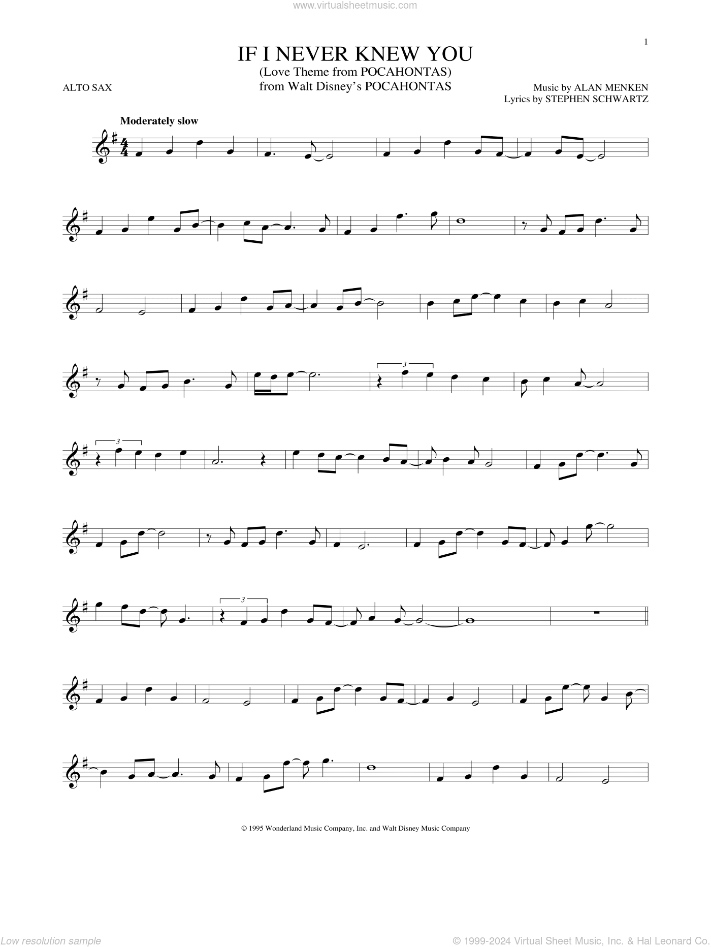 If I Never Knew You (End Title) (from Pocahontas)
