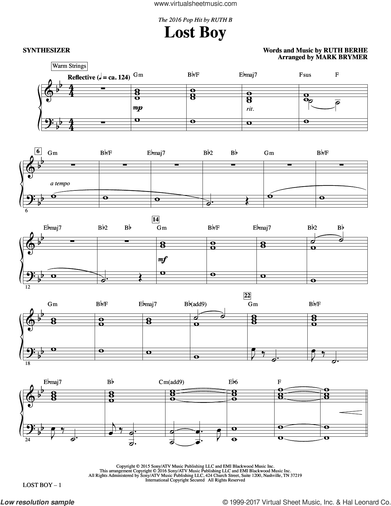 Lost Boy (arr. Mark Brymer) (complete set of parts)