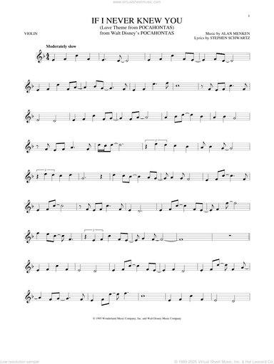 If I Never Knew You (End Title) (from Pocahontas)