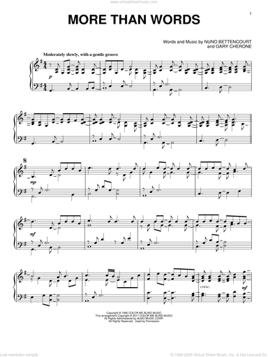 More Than Words, (intermediate)