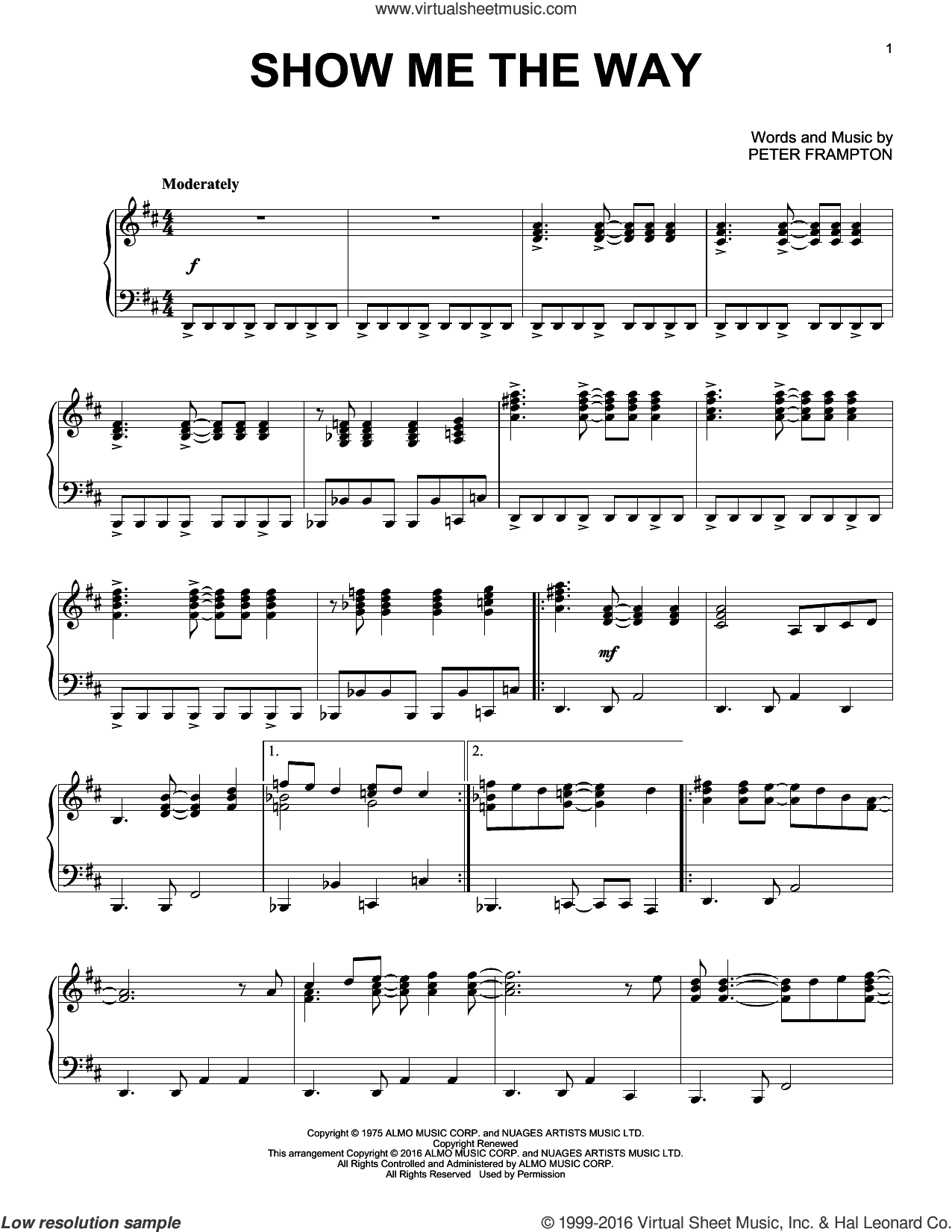 Show Me The Way, (intermediate)