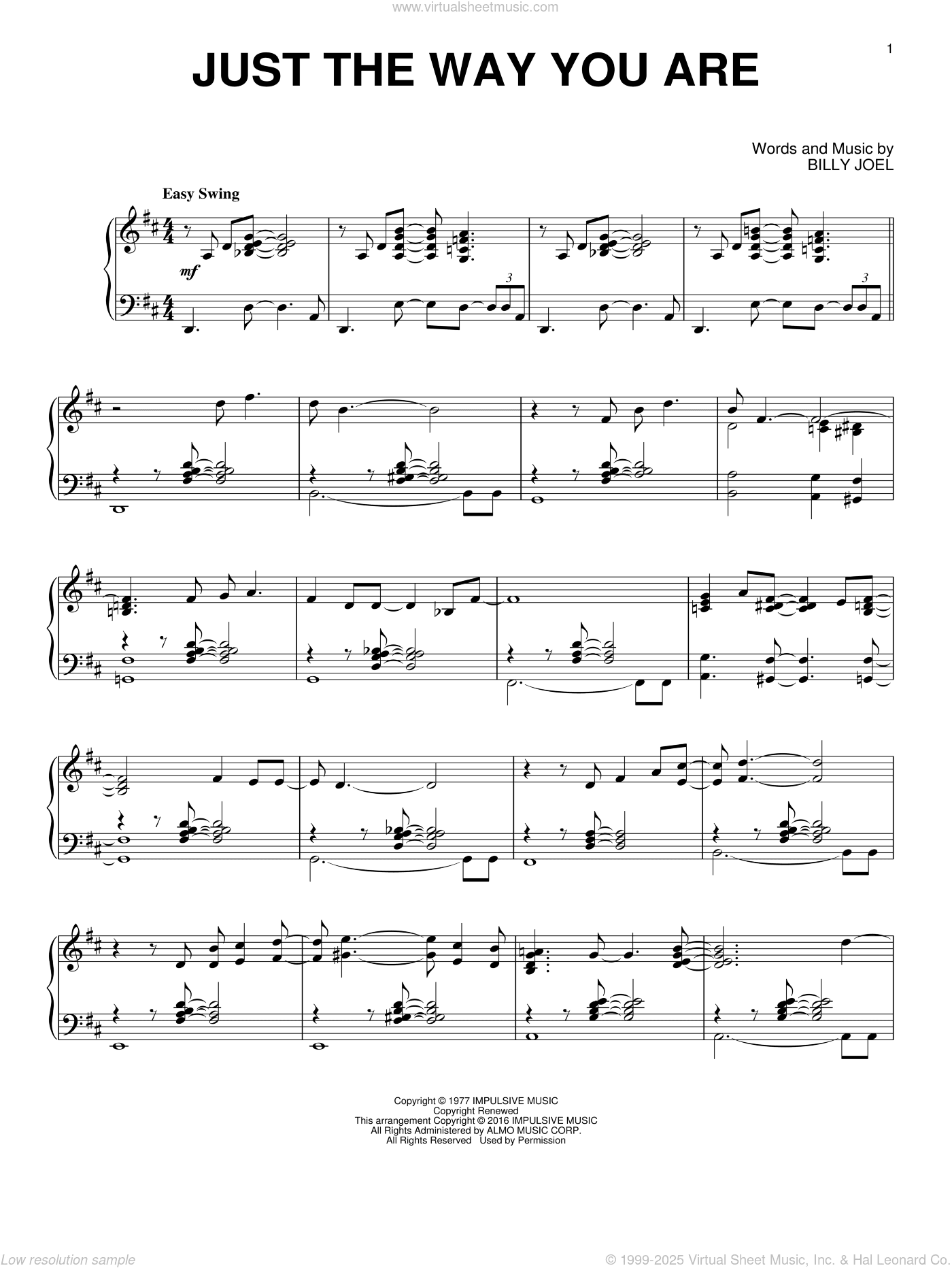 Just The Way You Are, (intermediate)