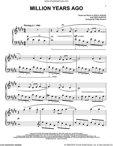 Million Years Ago [Classical version] (arr. Phillip Keveren)