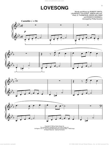 Lovesong [Classical version] (arr. Phillip Keveren)