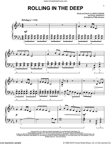 Rolling In The Deep [Classical version] (arr. Phillip Keveren)
