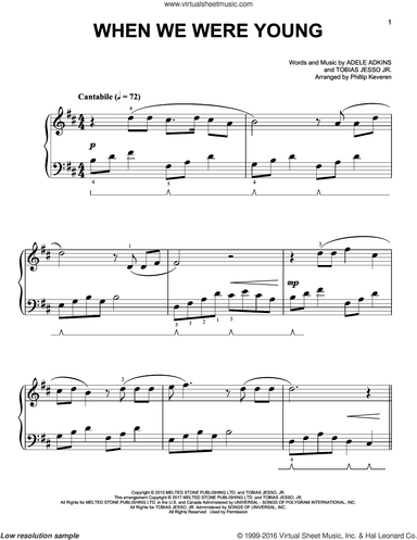 When We Were Young [Classical version] (arr. Phillip Keveren)