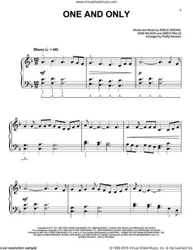 One And Only [Classical version] (arr. Phillip Keveren)
