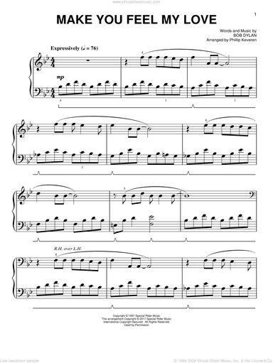 Make You Feel My Love [Classical version] (arr. Phillip Keveren)