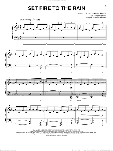 Set Fire To The Rain [Classical version] (arr. Phillip Keveren)