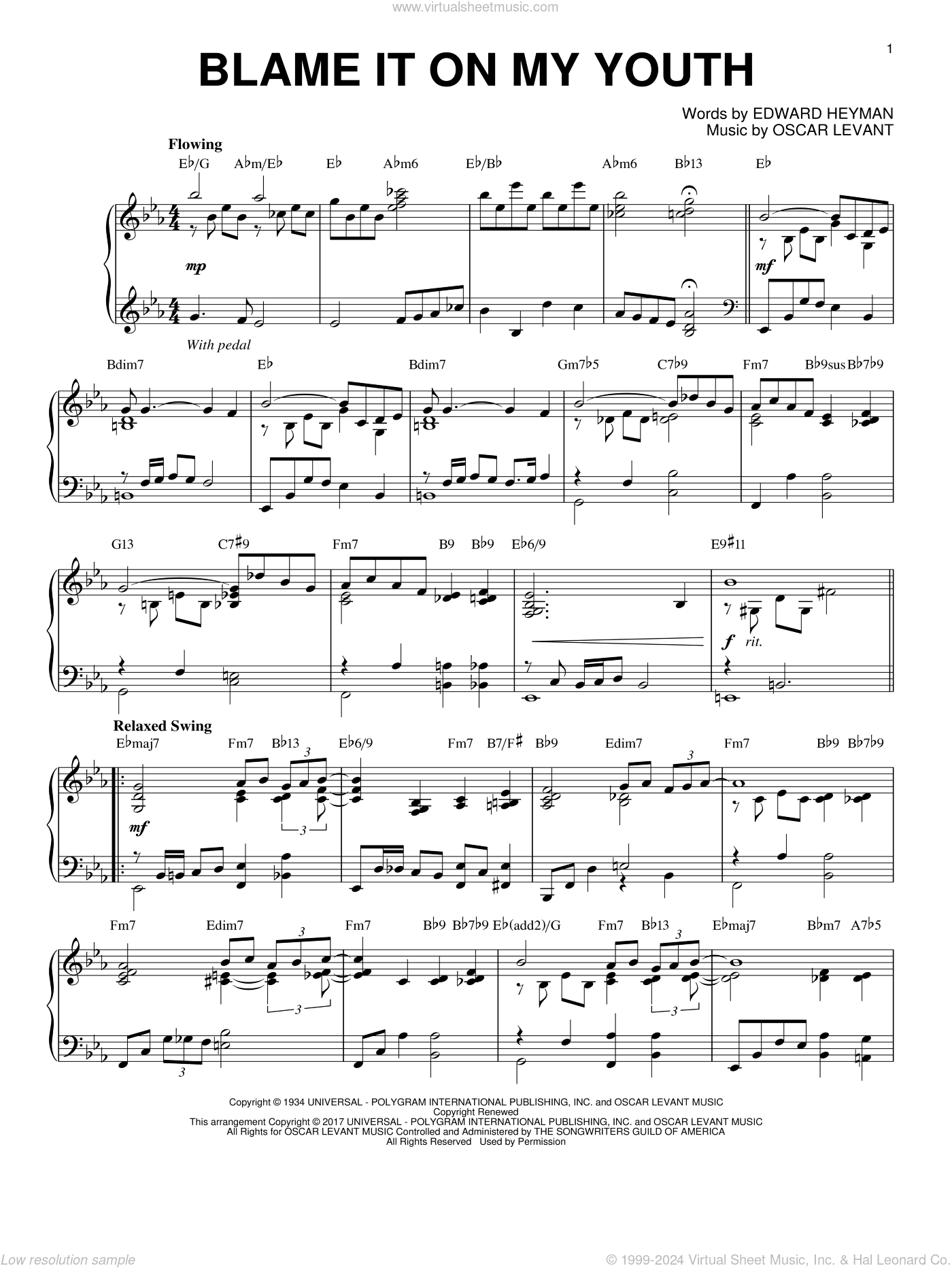 Blame It On My Youth [Jazz version]