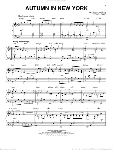 Autumn In New York [Jazz version]