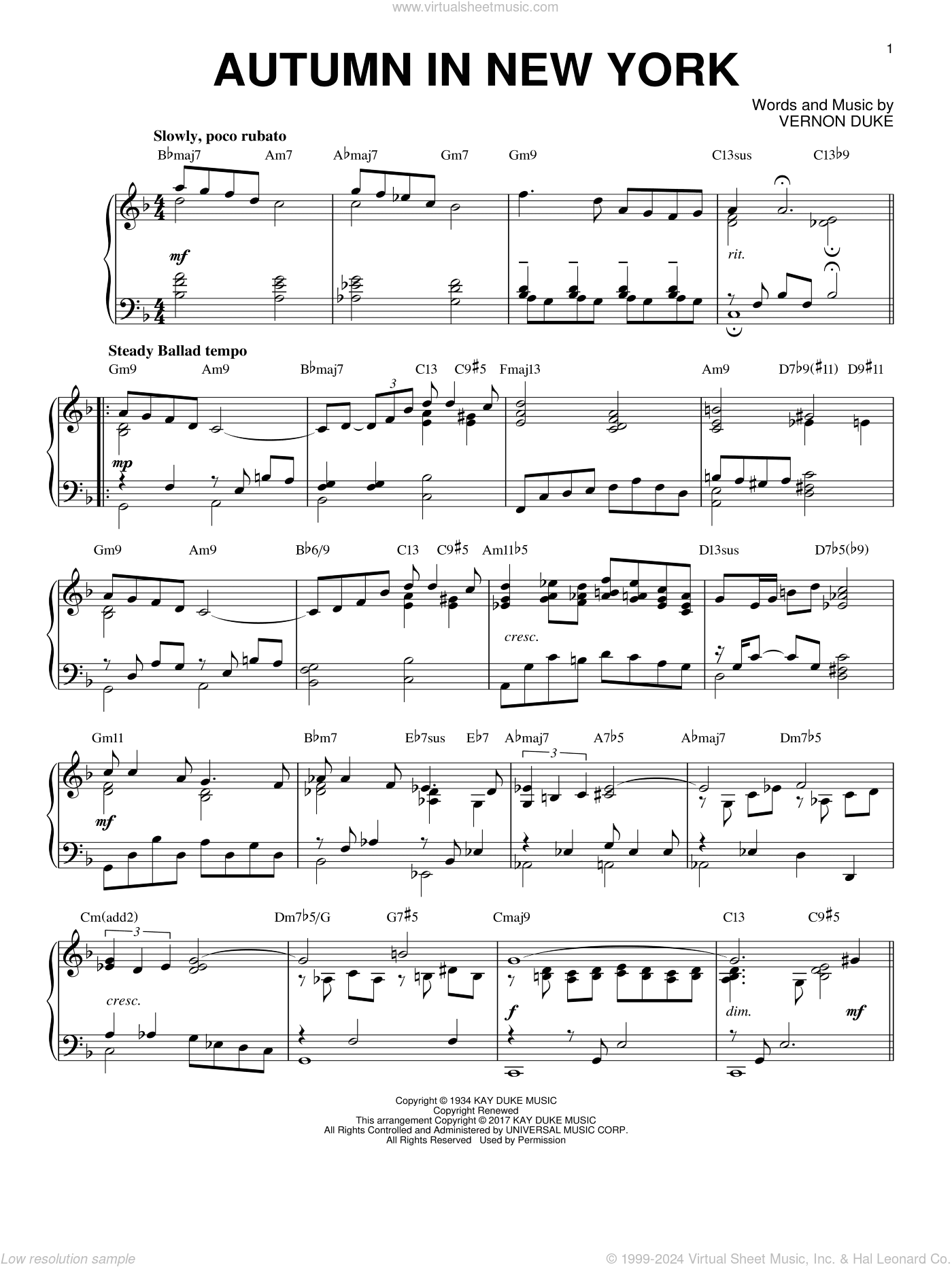 Autumn In New York [Jazz version]