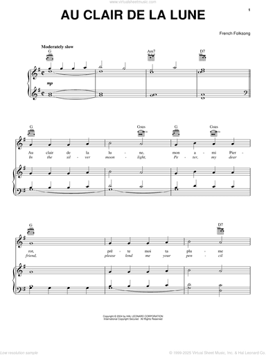 Au Clair De La Lune