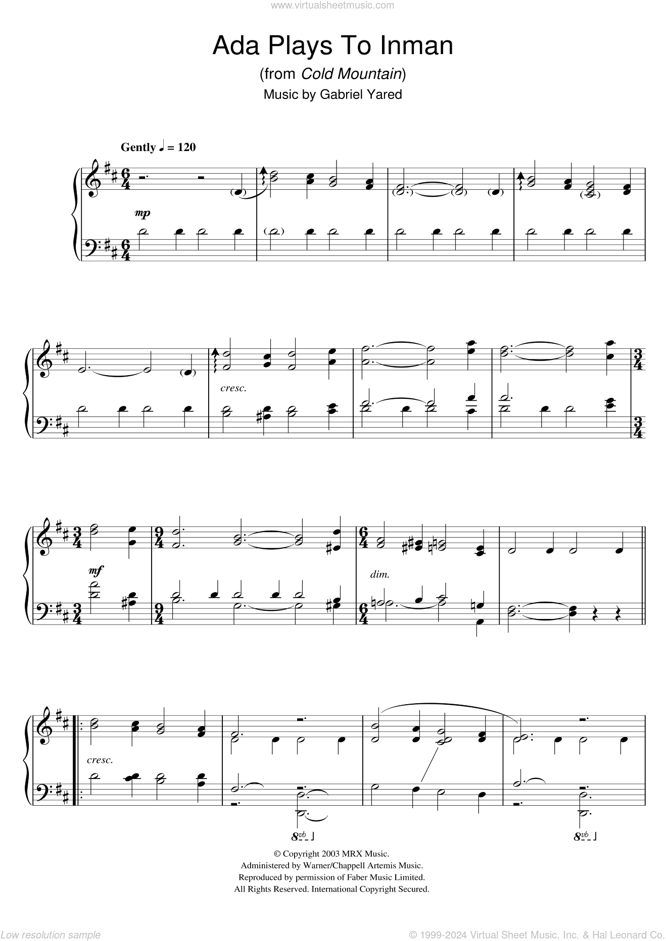 Ada Plays To Inman (from Cold Mountain)