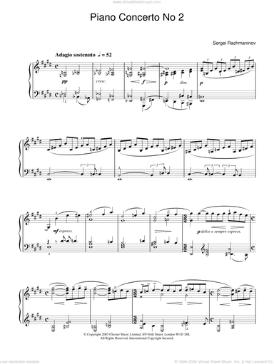 Piano Concerto No. 2, (intermediate)