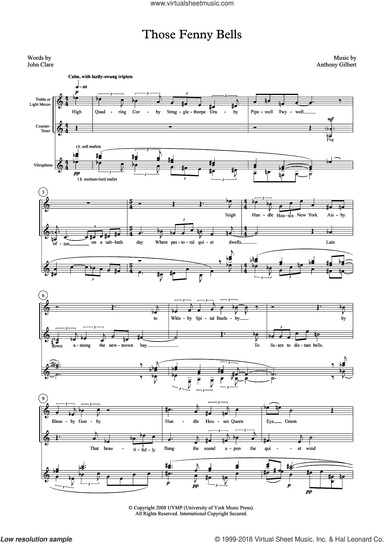 Those Fenny Bells (for mezzo-soprano, counter-tenor and vibraphone)