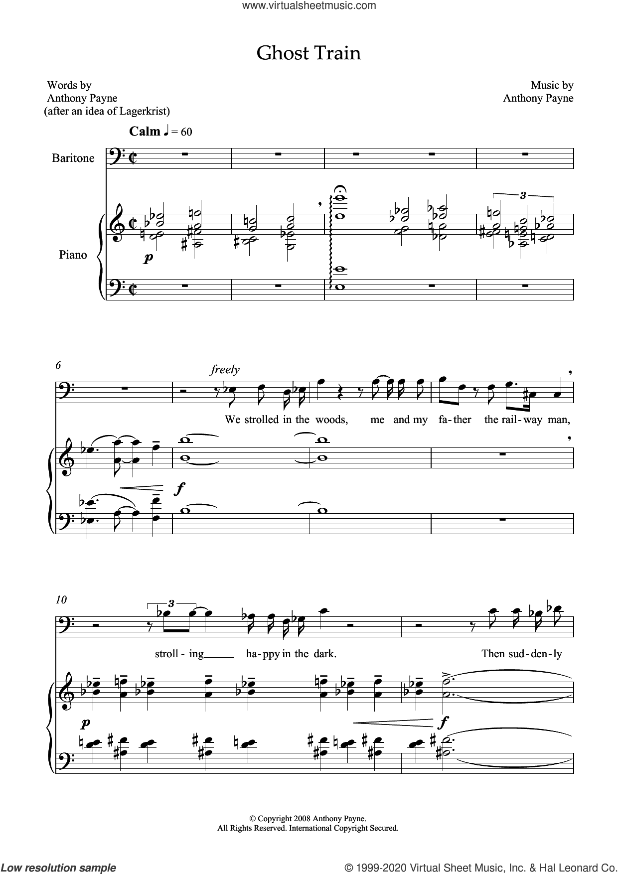 Ghost Train (for baritone and piano)