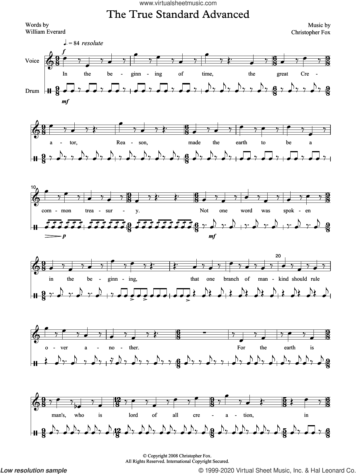 The True Standard Advanced (for voice and drum)