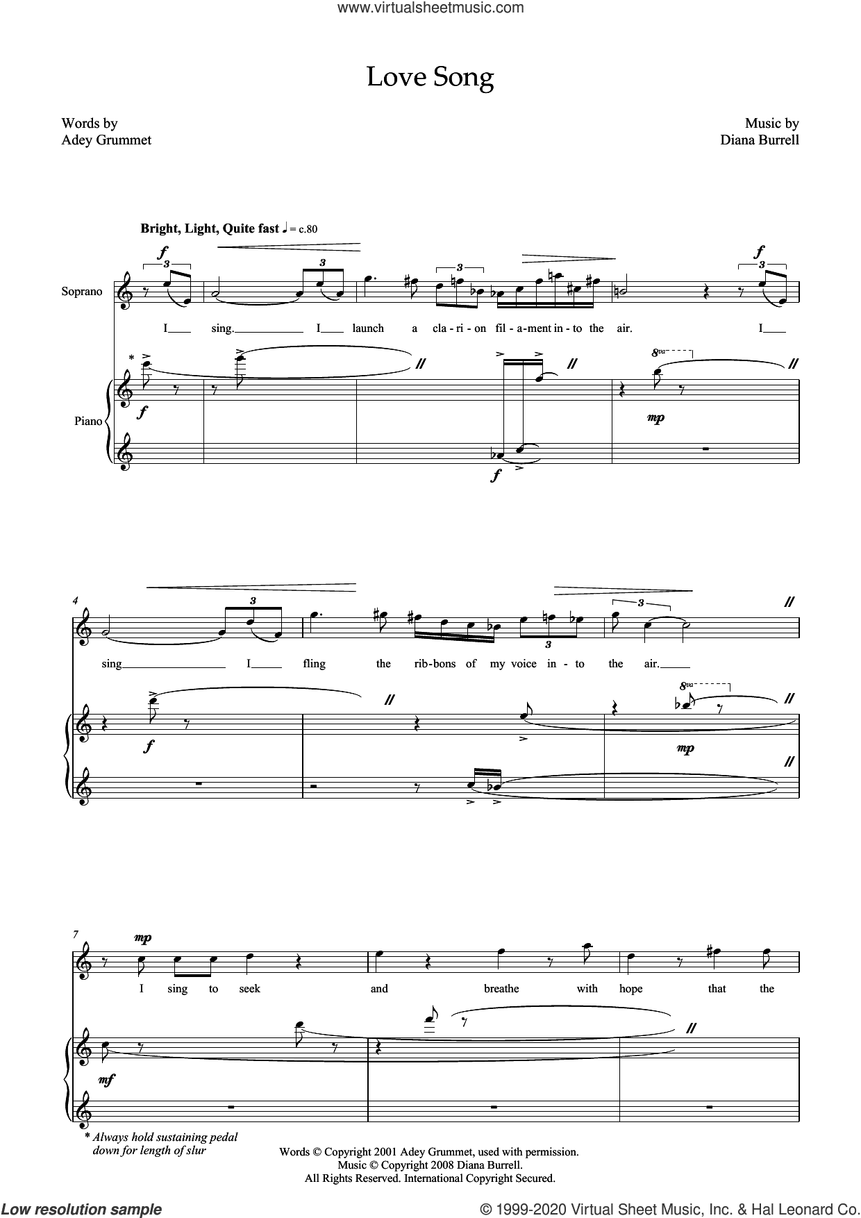 Love Song (for soprano and piano)