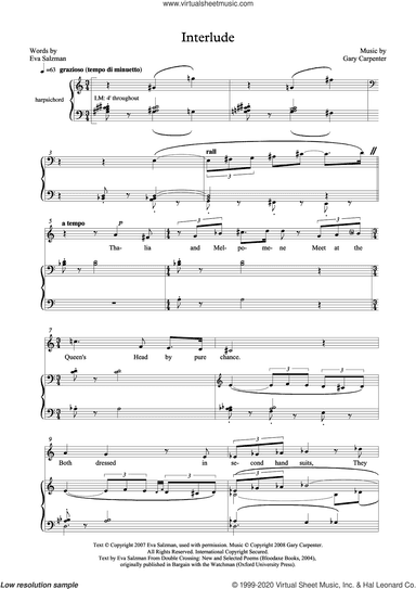 Interlude (for mezzo-soprano and harpsichord)