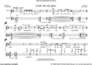 I look into my glass (for tenor and guitar)