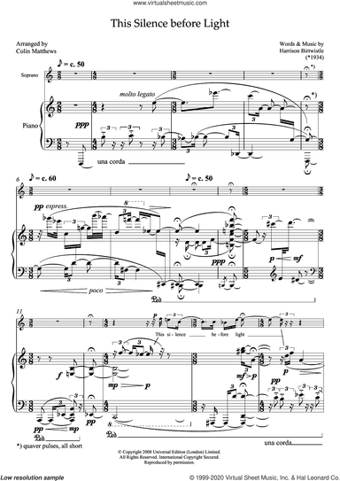 This Silence before Light (for soprano and piano)