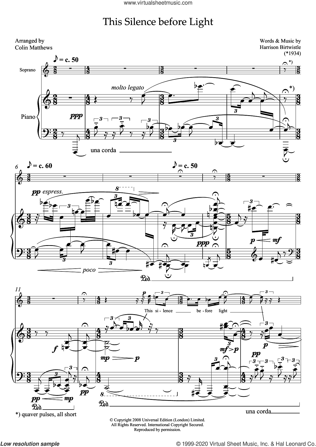 This Silence before Light (for soprano and piano)