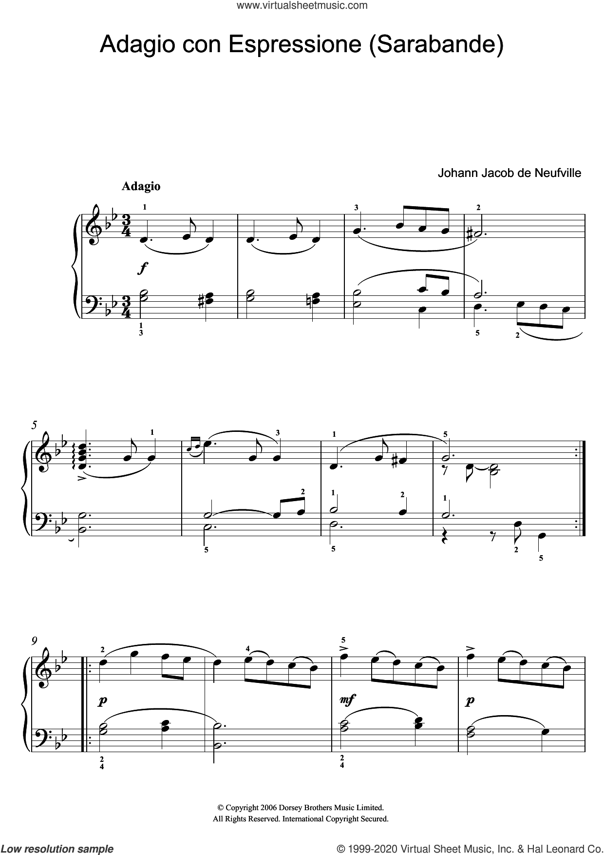 Adagio Con Espressione (Sarabande)
