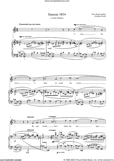 Stanzas 1814 (for mezzo-soprano and piano)