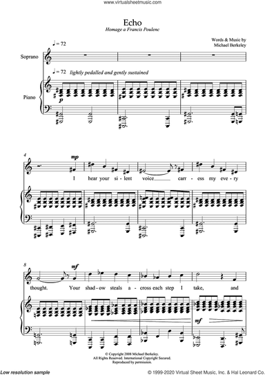 Echo: hommage a Francis Poulenc (for mezzo-soprano and piano)