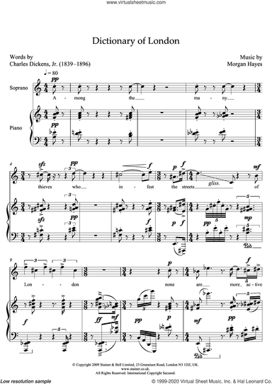 Dictionary of London (for soprano and piano)