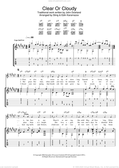 Clear Or Cloudy (as performed by Sting and Edin Karamazov)