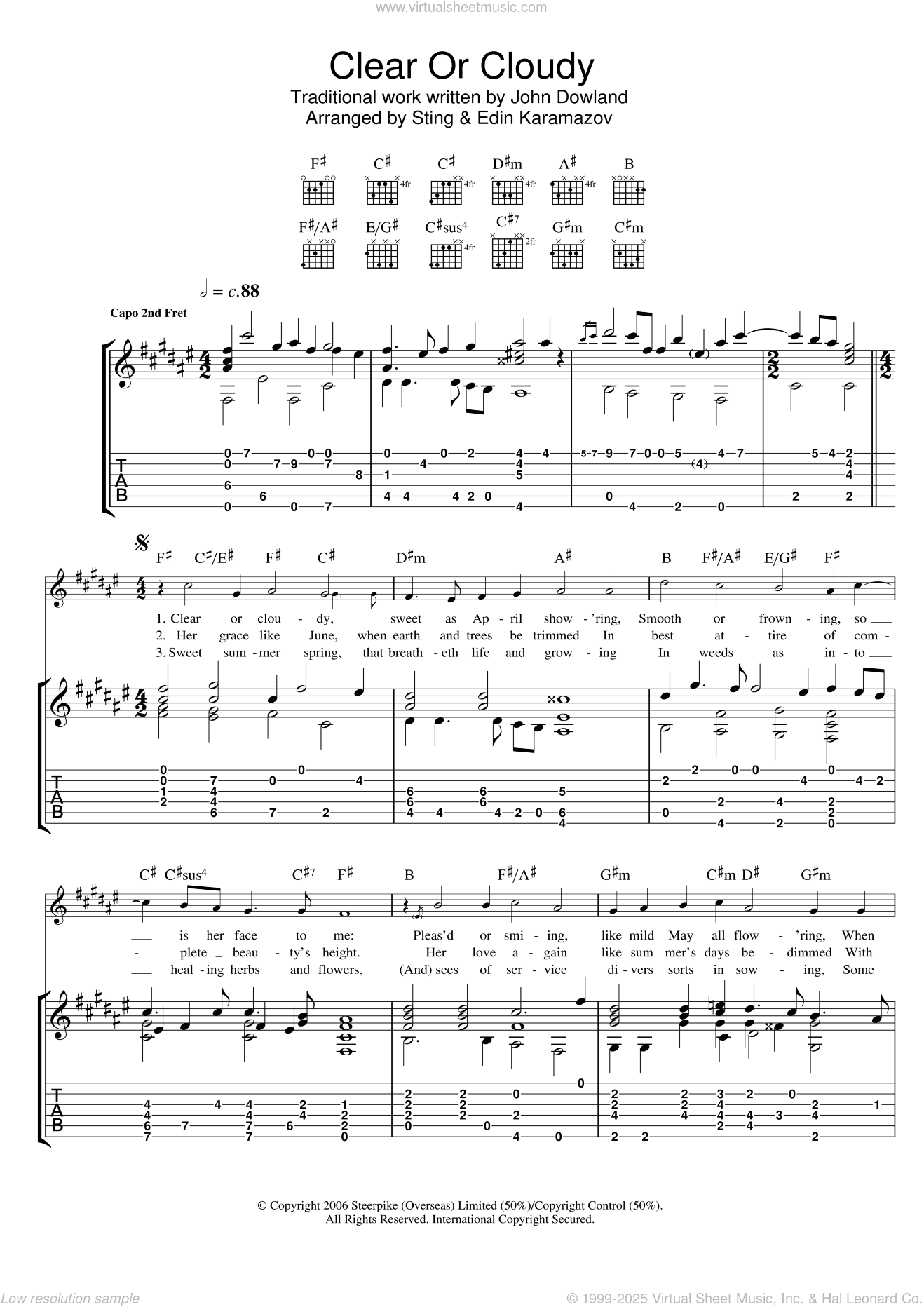 Clear Or Cloudy (as performed by Sting and Edin Karamazov)