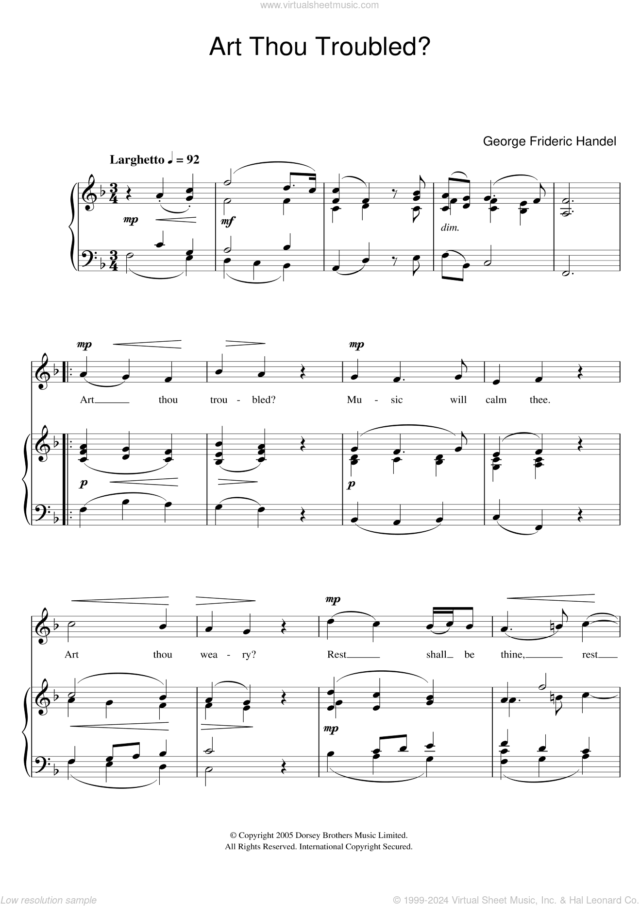 Art Thou Troubled? (from Rodelinda)