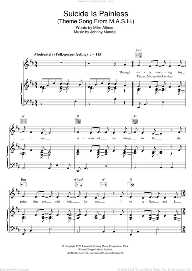 Song From M*A*S*H (Suicide Is Painless)