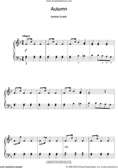 Autumn (from The Four Seasons) 3rd Movement
