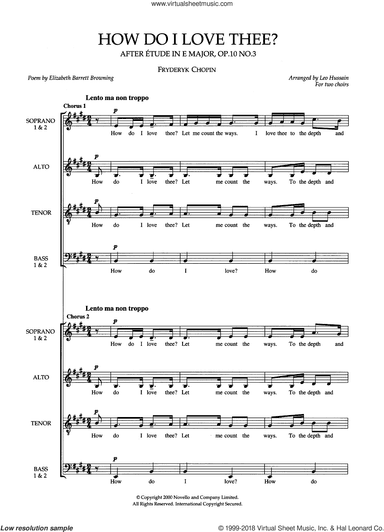 How Do I Love Thee? (arr. Leo Hussain)