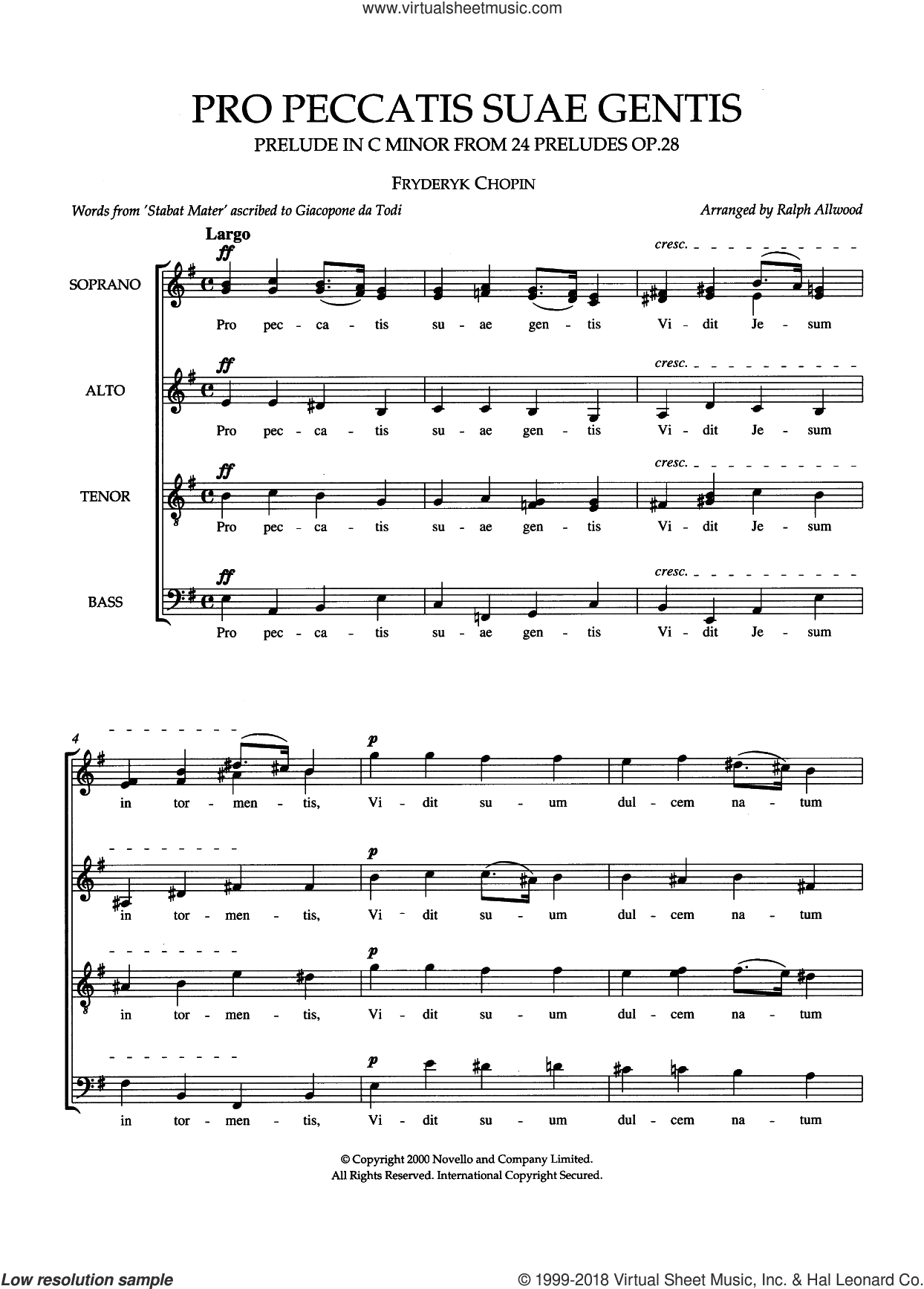 Pro Peccatis Suae Gentis (arr. Ralph Allwood)