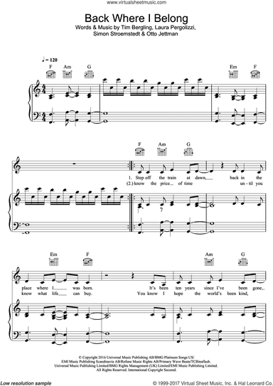 Back Where I Belong (featuring Avicii)