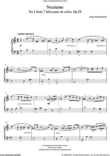 Nocturne (No.1 from 7 Morceaux de salon, Op.10)