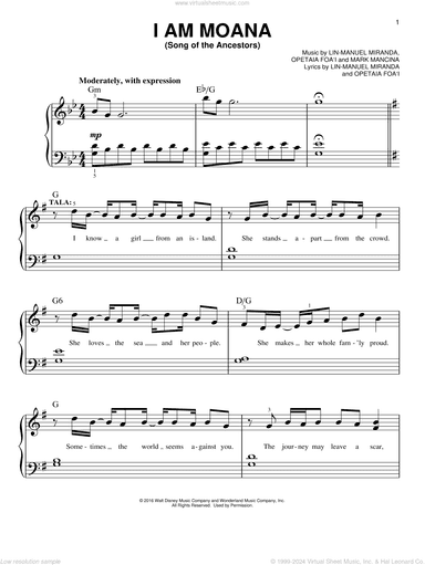 I Am Moana (Song Of The Ancestors) (from Moana)