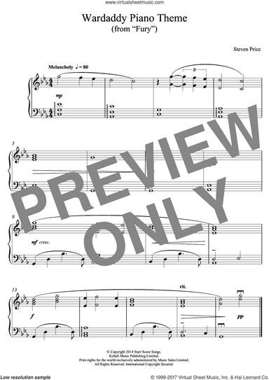 Wardaddy Piano Theme (from Fury)