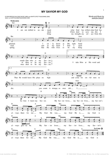 My Savior My God