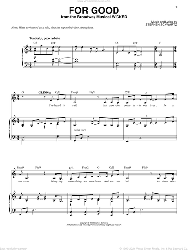 For Good (from Wicked)