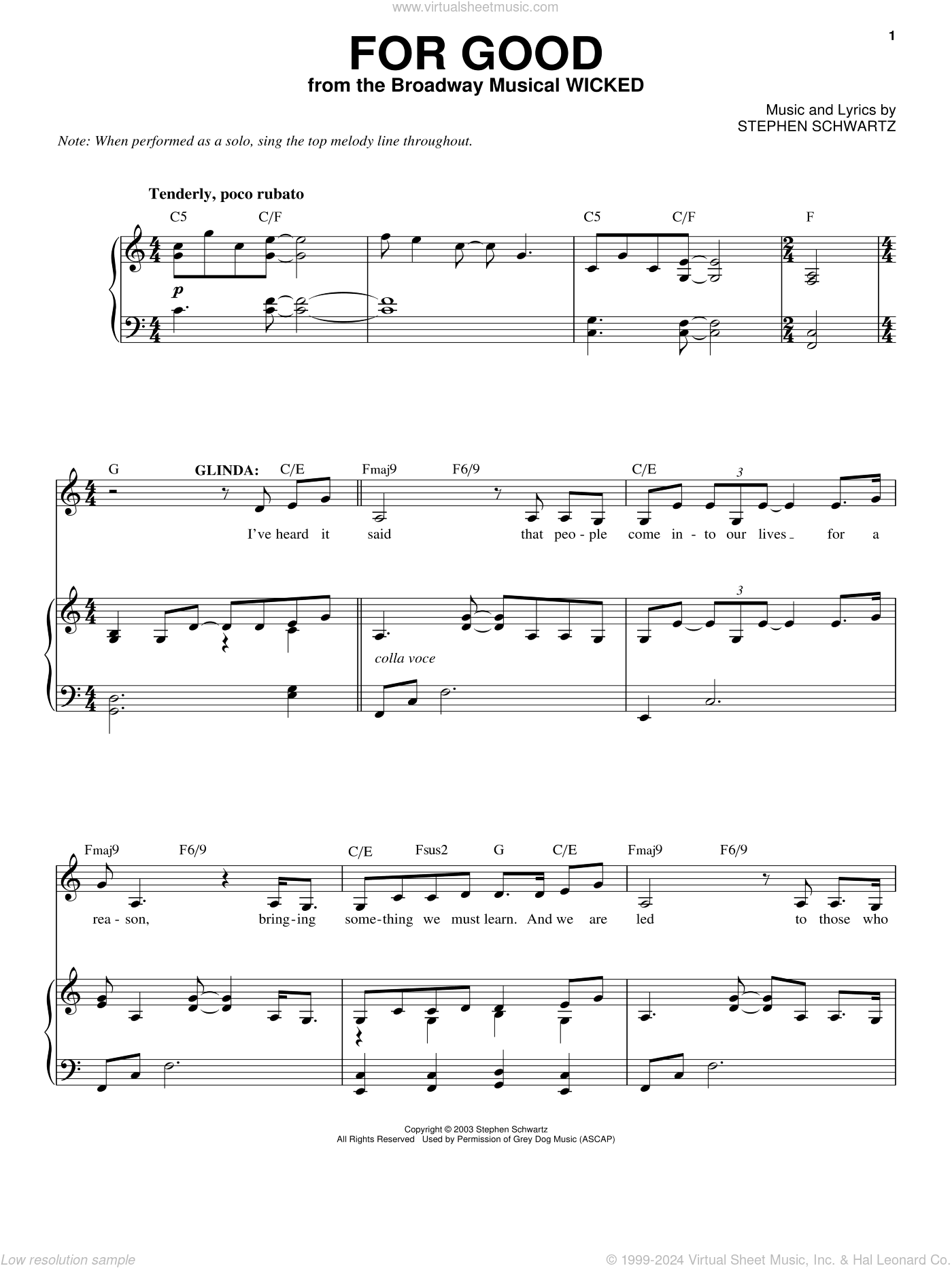 For Good (from Wicked)