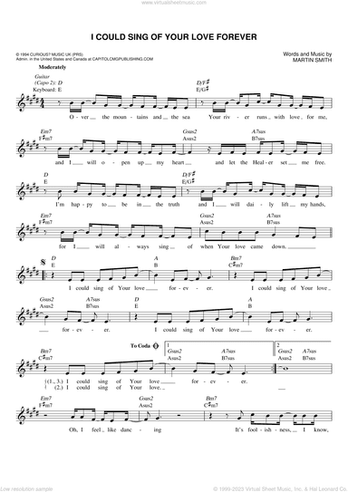I Could Sing Of Your Love Forever
