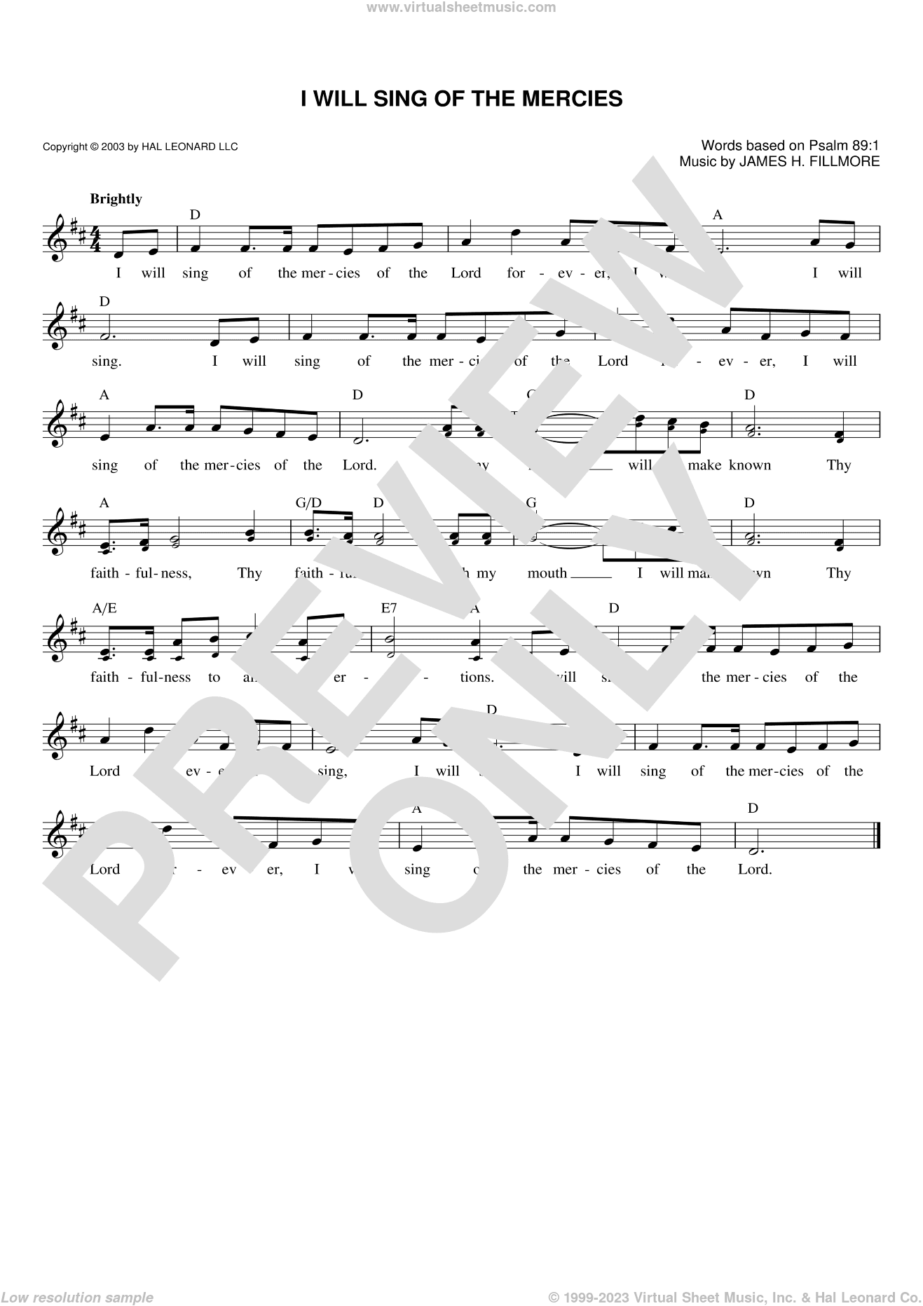 I Will Sing Of The Mercies