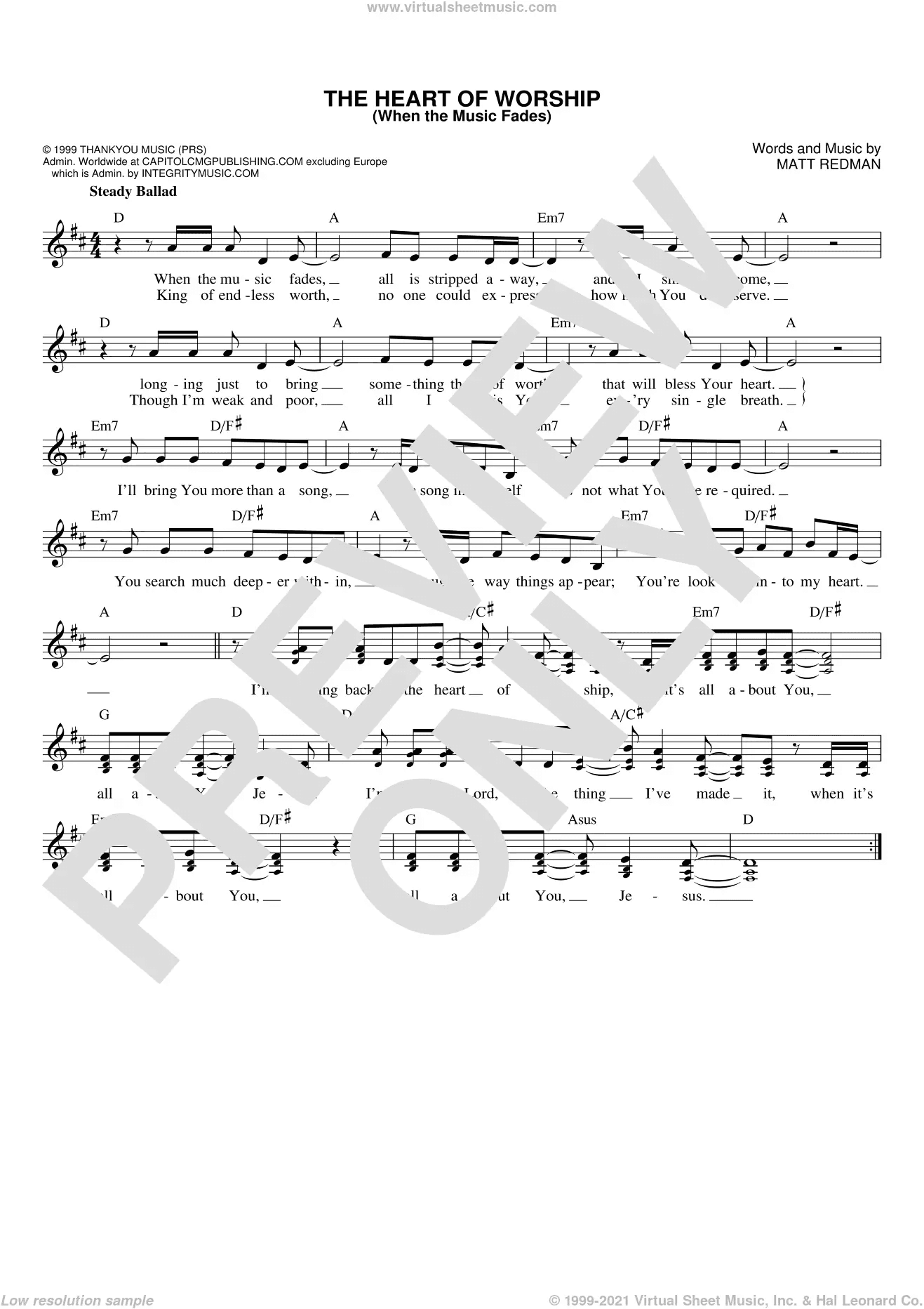 The Heart Of Worship (When The Music Fades)